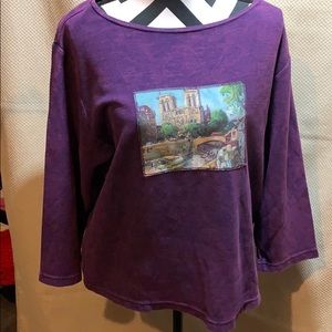 Michael Leu Collection tee shirt Purple small